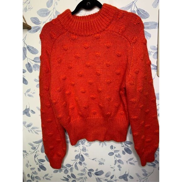 Universal Thread Polka Dot Orange Knit Sweater Size S - Picture 5 of 6